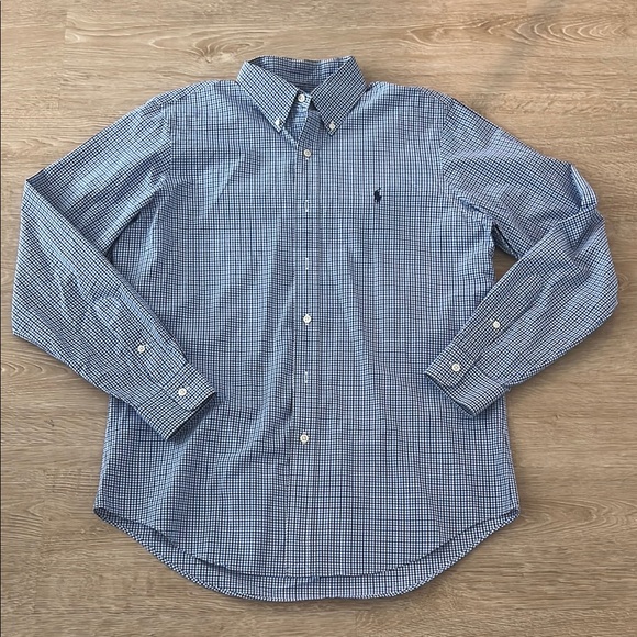 Ralph Lauren Plaid Button Down - Navy - Picture 1 of 5